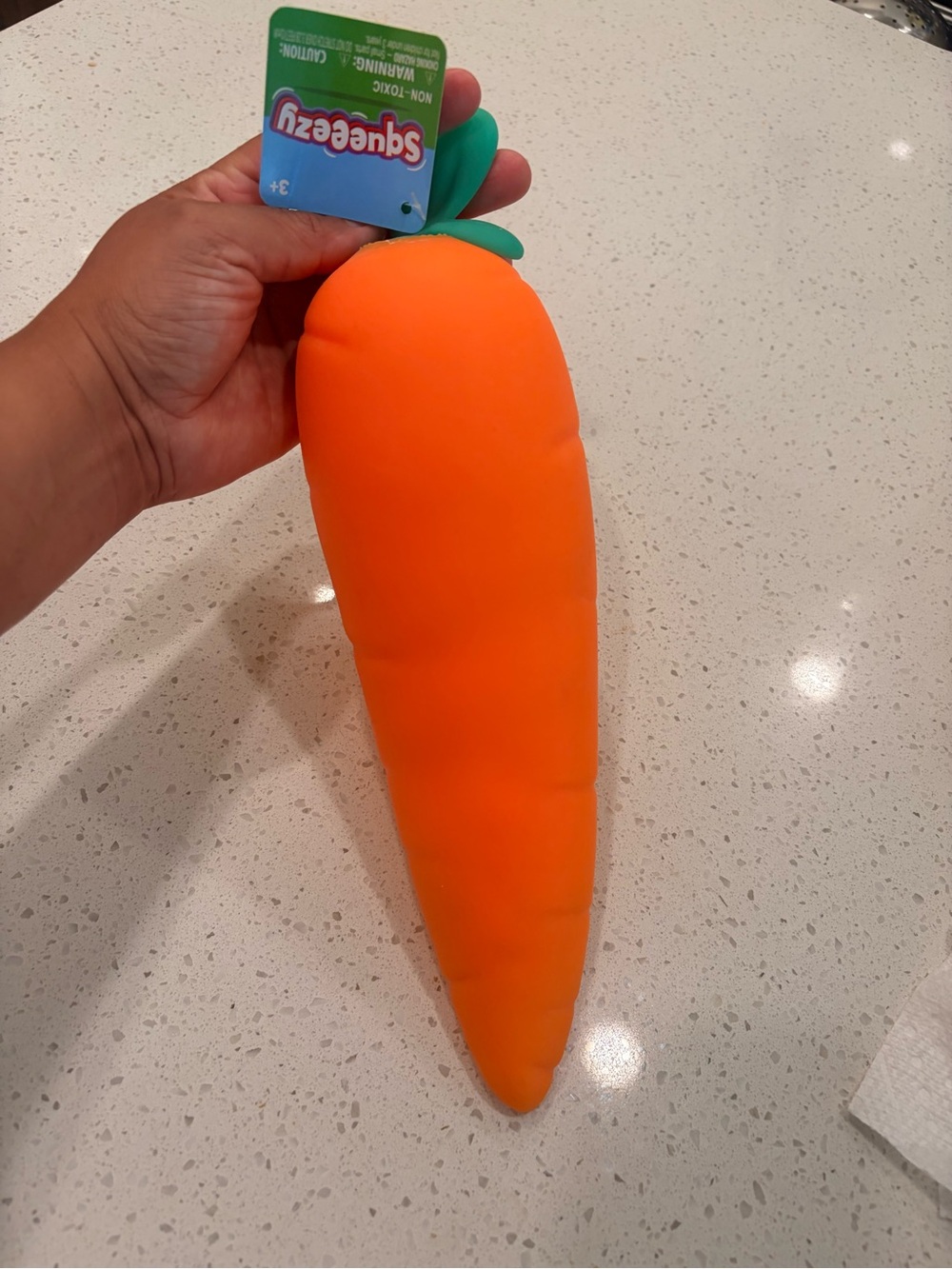 Orange Carrot Plush Toy with Green Top